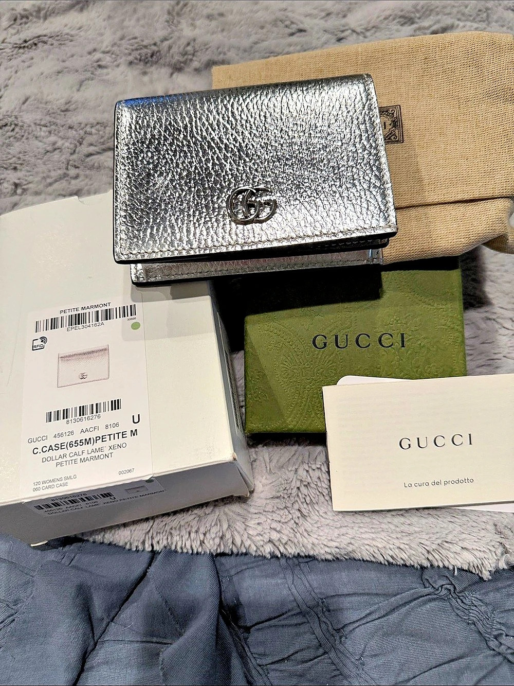 Gucci GG Marmont Silver Petit Marmont Wallet